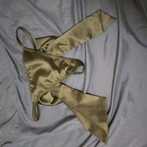 Sexy bow thong victoria secret black size medium